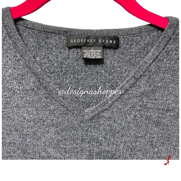Geoffrey Beene Classic Gray sweater LG - Picture 3 of 7